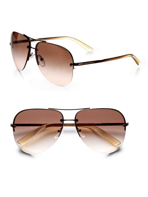 prada unisex aviator sunglasses|Prada rimless aviator sunglasses.